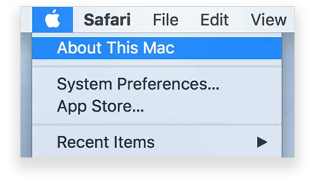 screenshot from osx showing menu elements