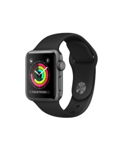 Watch Series 3 Aluminum (38mm), Space Gray, Anthracite/Black Nike Sport Band