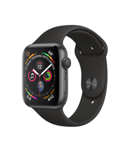 Watch Series 4 Aluminum (44mm), Space Gray, Black Sport Band