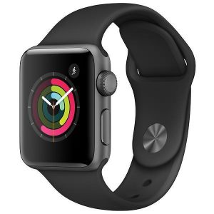 Watch Series 1 Aluminum (42mm), Space Gray, Black Sport Band
