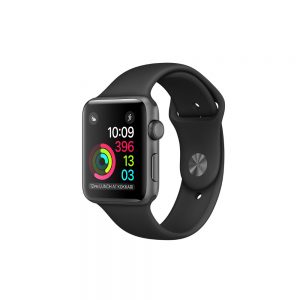 Watch Series 1 Aluminum (38mm), Space Gray, Black Sport Band