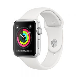 Watch Series 3 Aluminum Cellular (38mm), Silver, White Sport Band