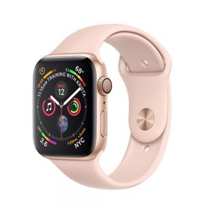 Watch Series 4 Aluminum Cellular (40mm), Gold, Pink Sand Sport Band