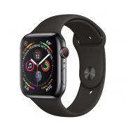 Watch Series 4 Aluminum Cellular (44mm), Space Gray, Black Sport Band Watch Series 4 Aluminum Cellular (44mm), Space Gray, Black Sport Band