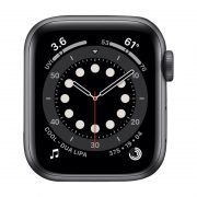 Watch Series 6 Aluminum (40mm), Space Gray, Black Sport Band