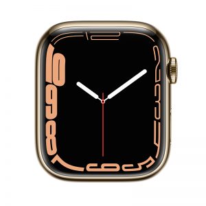 Watch Series 7 Steel Cellular (45mm), Gold, Midnight Blue Sport Band