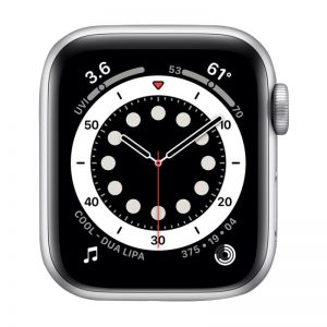 Watch Series 6 Aluminum (44mm), Silver, Green Alpine Loop