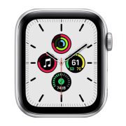 Watch SE Cellular (44mm), Silver, Black Sport Band