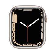 Watch Series 7 Aluminum Cellular (45mm), Starlight, Pure Platinum/Black Nike Sport Band