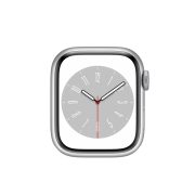 Watch Series 8 Aluminum Cellular (45mm), Silver, Black Sport Band
