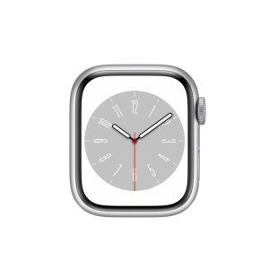 Watch Series 8 Aluminum Cellular (45mm), Silver, Black Sport Band